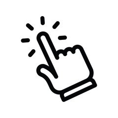 Hand clicking vector icon. Finger pointer.