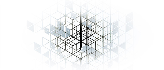 Abstract hexagon background. Technology poligonal design. Digital futuristic minimalism