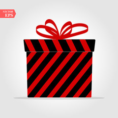 Christmas and New Year s Day , red gift box white background