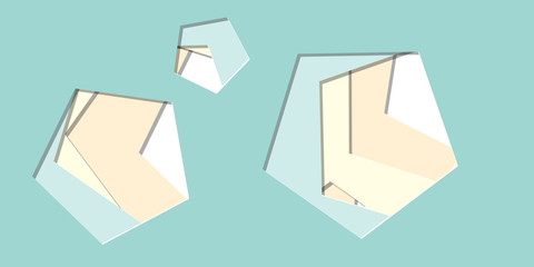 Abstract Generative Art color distributed polygone holes background illustration