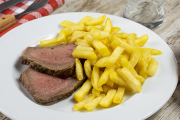 rôti de boeuf et frites