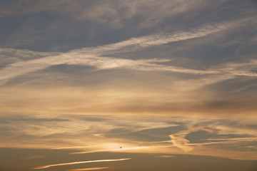 dramatic golden evening cloudscape