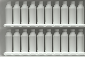 The white model of vending machine with white background, 3d rendering.