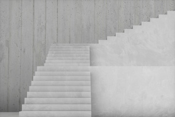 Fototapeta na wymiar The stairway in the daylight with white background, 3d rendering.