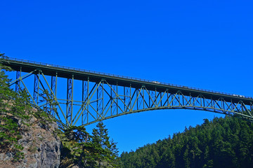 The Deception Pass bridge to Whidbey Island, Washington