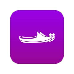 Turkish shoes icon digital purple for any design isolated on white vector illustration