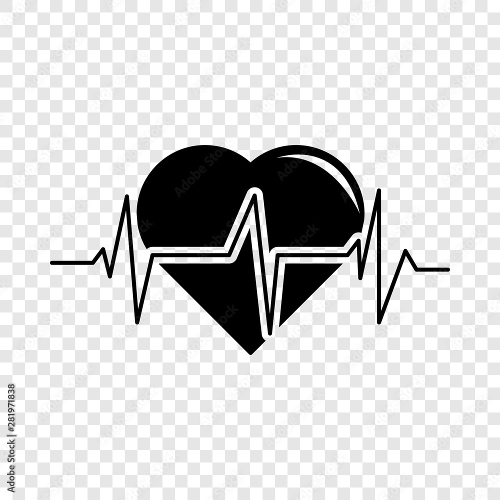 Poster heart pulse icon. simple illustration of heart pulse vector icon for web