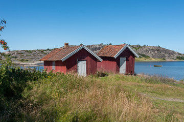 Fototapeta na wymiar View of Swedish houses