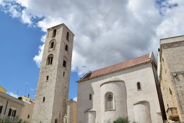 Fototapeta na wymiar Clouds over the Cathedral in Ruvo di Puglia, Italy