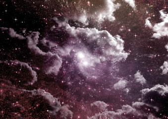 galaxy in a free space. 3D rendering