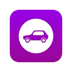 Only motor vehicles allowed road sign icon digital purple for any design isolated on white vector illustration