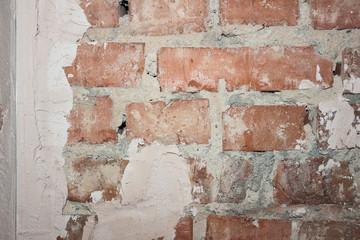 brick wall with plaster