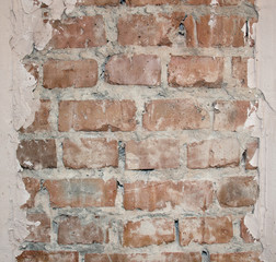 brick wall with plaster