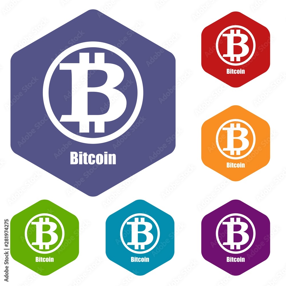 Poster bitcoin icon. simple illustration of bitcoin vector icon for web