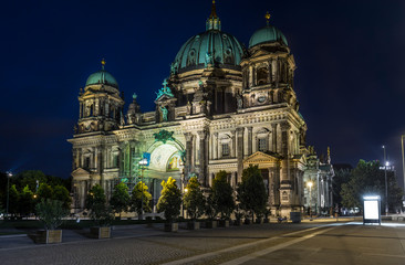 Fototapeta na wymiar Berlin Cathedral at night (Berliner Dom), Berlin, Germany