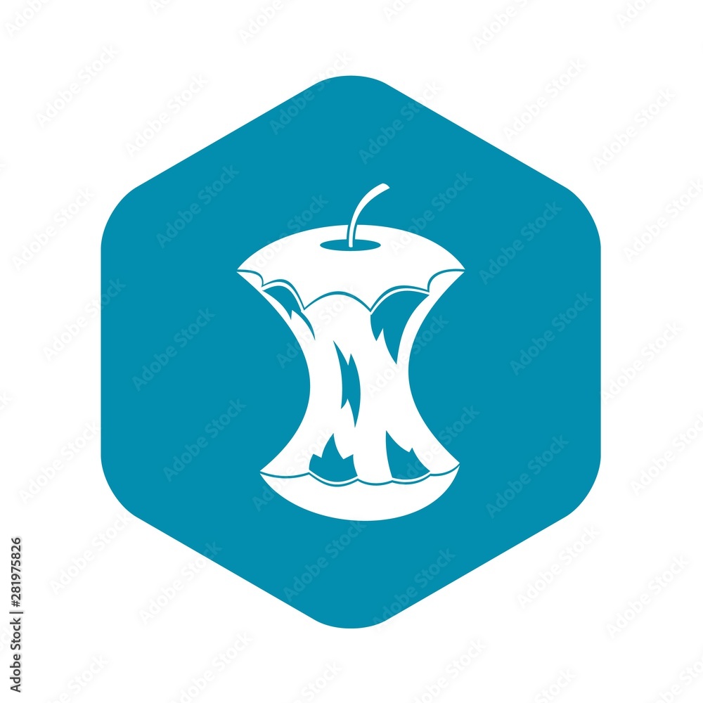 Aufkleber apple core icon. simple illustration of apple core vector icon for web