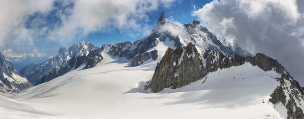View from Punta Helbronner, Aosta Valley, Italy