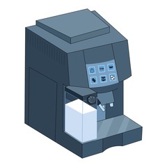 Vector illustration of a coffee maker 