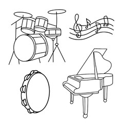 Vector illustration musical instruments