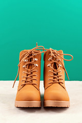 Comfort warm outfit for cold weather. Comfortable autumn, winter clothes shopping, sale, style in trendy colors idea