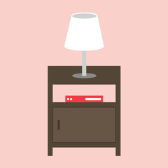 Night stand lamp icon