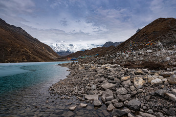 Gokyo lake and town in Nepal