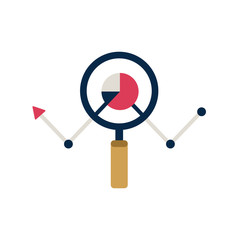 analytics and monitoring investment and finance report graph on monitor concept