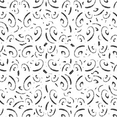 Black and White Swirls Seamles Pattern