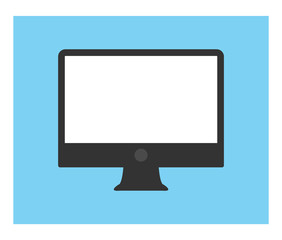 Computer icon or monitor icon or desktop vector icon