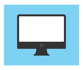 Computer icon or monitor icon or desktop vector icon
