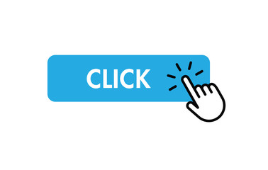 Click here button with hand clicking icon