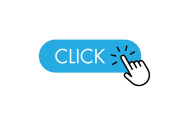 Click here button with hand clicking icon