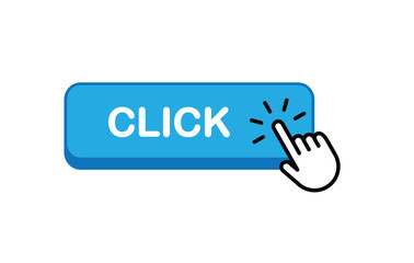 Click here button with hand clicking icon