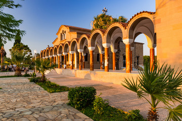 Naklejka premium Saint Nectarios Orthodox Church in Faliraki, Greece, Rhodos Island