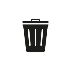 The icon of the trash. Vector illustration