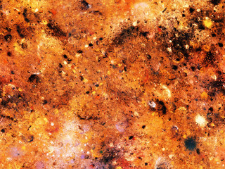 orange abstract fractal background 3d rendering illustration