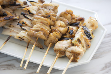 japanese style skewered chicken 焼き鳥