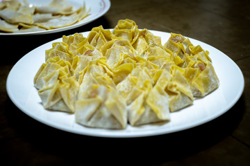 Preparation home-made dumplings