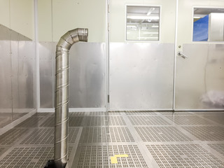 Inside Clean room class 1000 with exhaust at factory