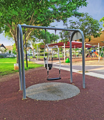 Close up of seesaw on  playground