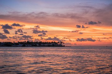 Beautiful sunset in Keywest. Miami, Florida