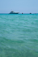 Fototapeta na wymiar Cyprus konnos Bay beach, blue lagoon