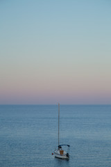 Fototapeta premium ship in the blue sea