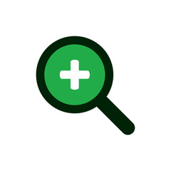 Fototapeta premium Magnifier vector icon. Magnification zoom in symbol design. Magnification icon color concept for web and mobile