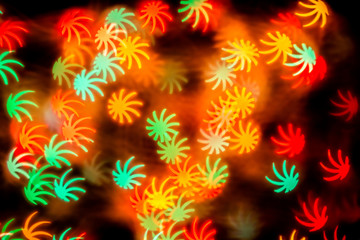 Obraz na płótnie Canvas Leaf shape blur bokeh abstract background.