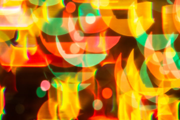 Multi colour blur bokeh crystal light abstract background.