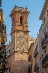 Fototapeta na wymiar Streets of the old city center of valencia, Spain