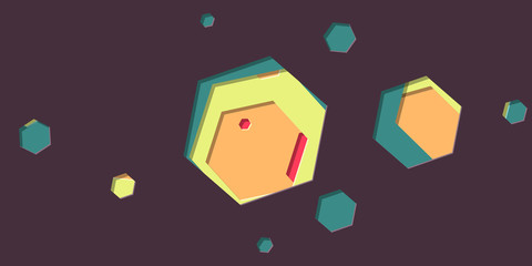 Abstract Generative Art color distributed polygone holes background illustration