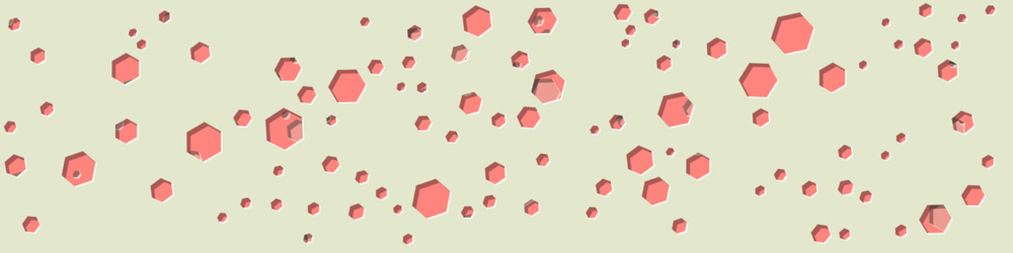 Abstract Generative Art color distributed polygone holes background illustration