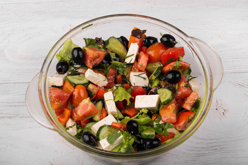 Fresh vegetables greek salad
